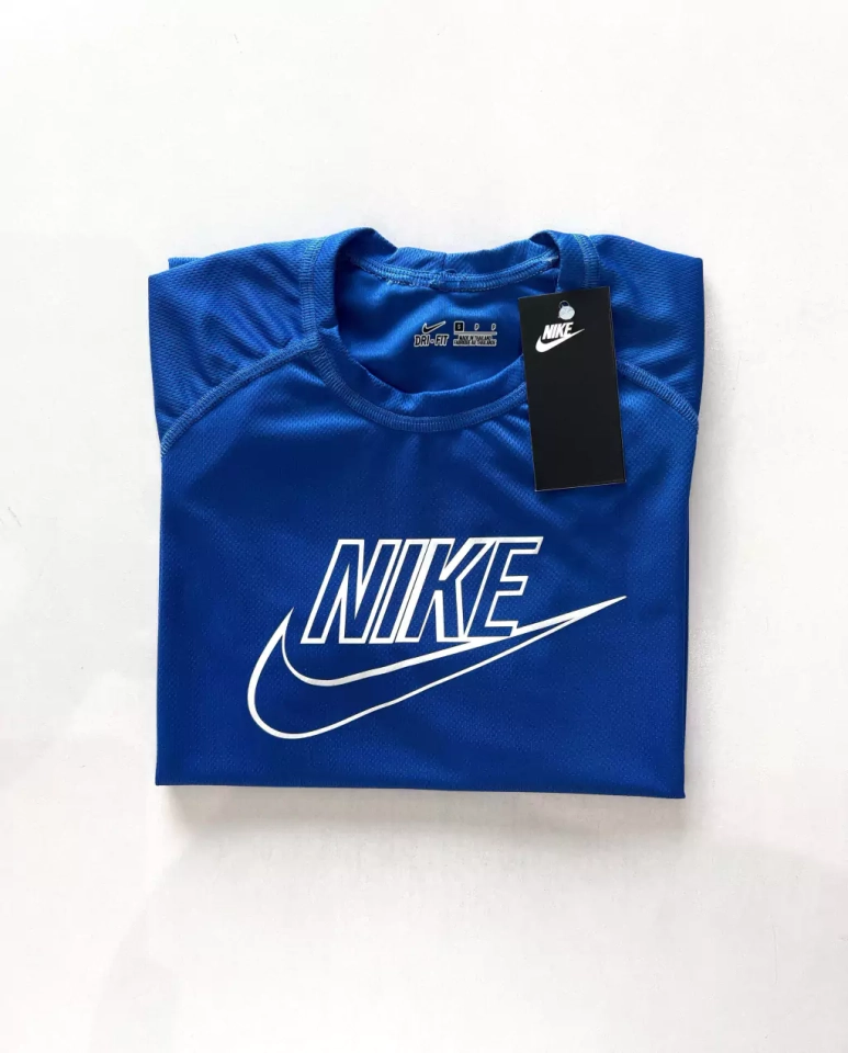 Camiseta Dri-Fit Nike Nome S/G Vazado - Azul Royal - imagem 1