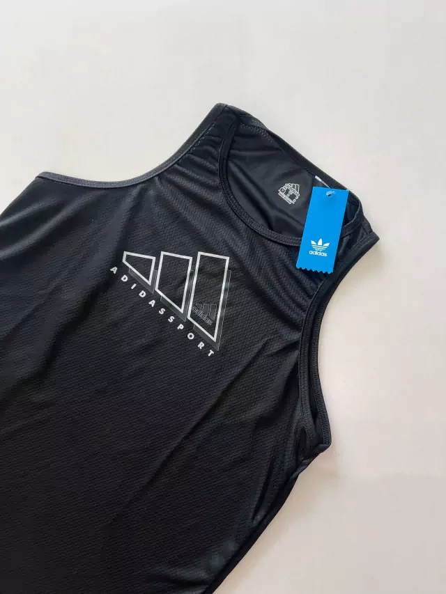 Regata Cavada Dri-Fit Adidas Big DTF Vazada - Preta M2 - imagem 2
