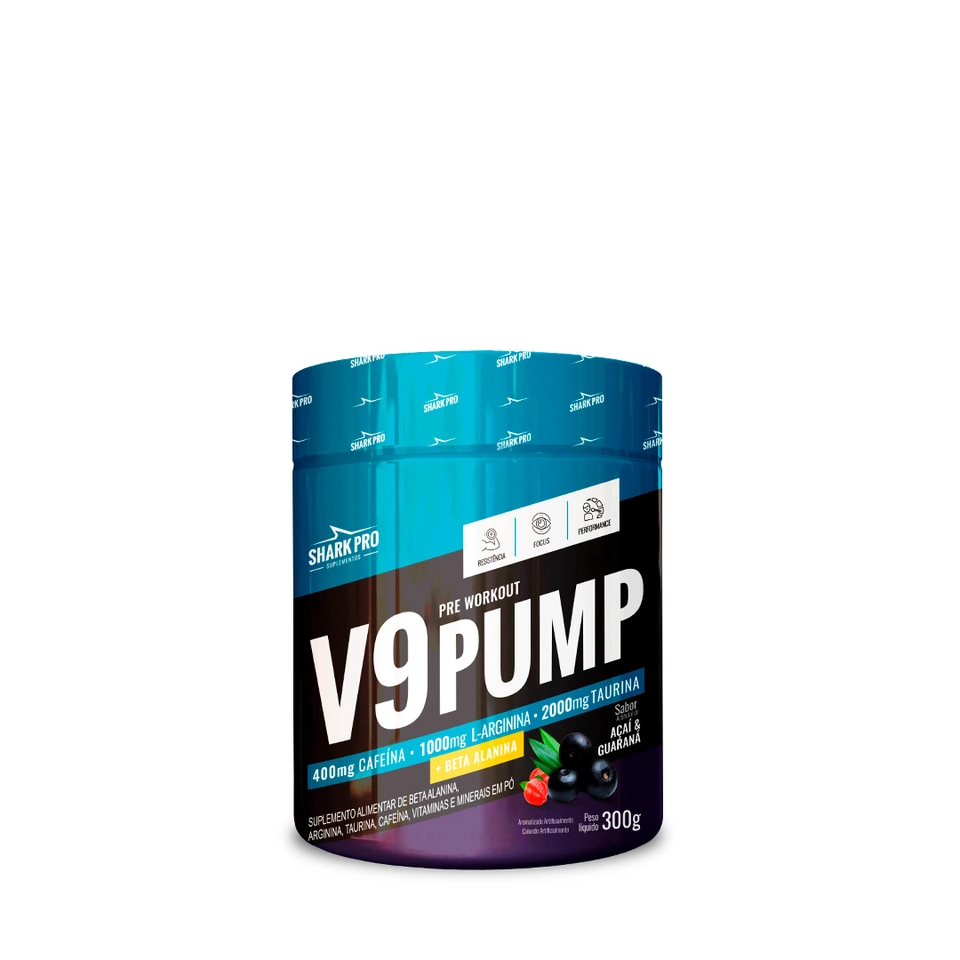 PRÉ TREINO V9 PUMP 300G - SHARK PRO - imagem 2