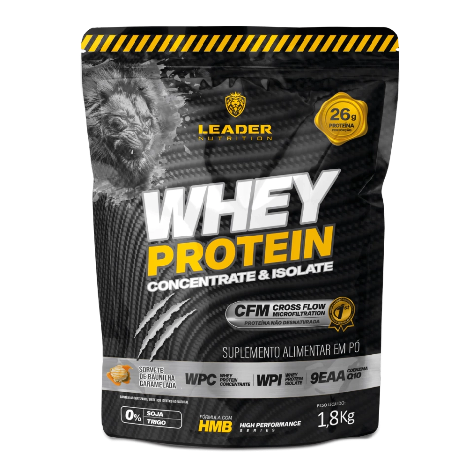 Whey Protein Concentrate  Isolate (1,8kg) Leader Nutrition - imagem 2