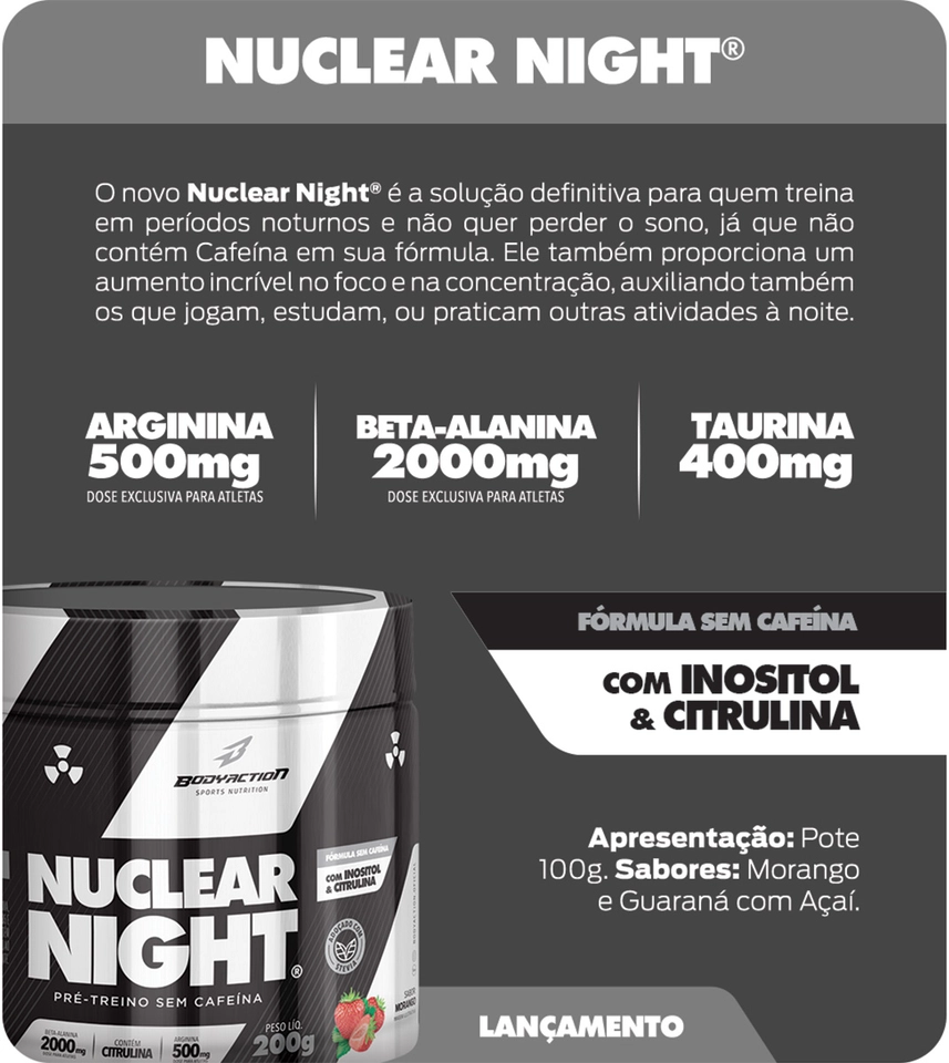 NUCLEAR NIGHT

200g Bodyaction  - imagem 2
