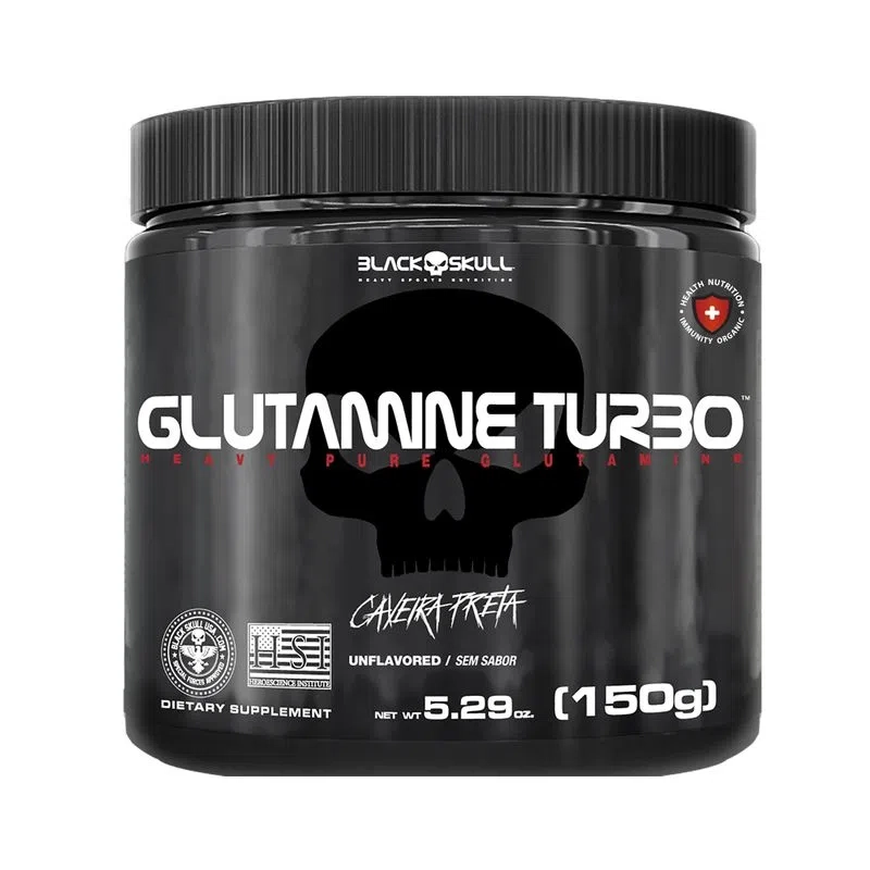 GLUTAMINE TURBO CAVEIRA PRETA - GLUTAMINA - 150G Black Skull - imagem 1