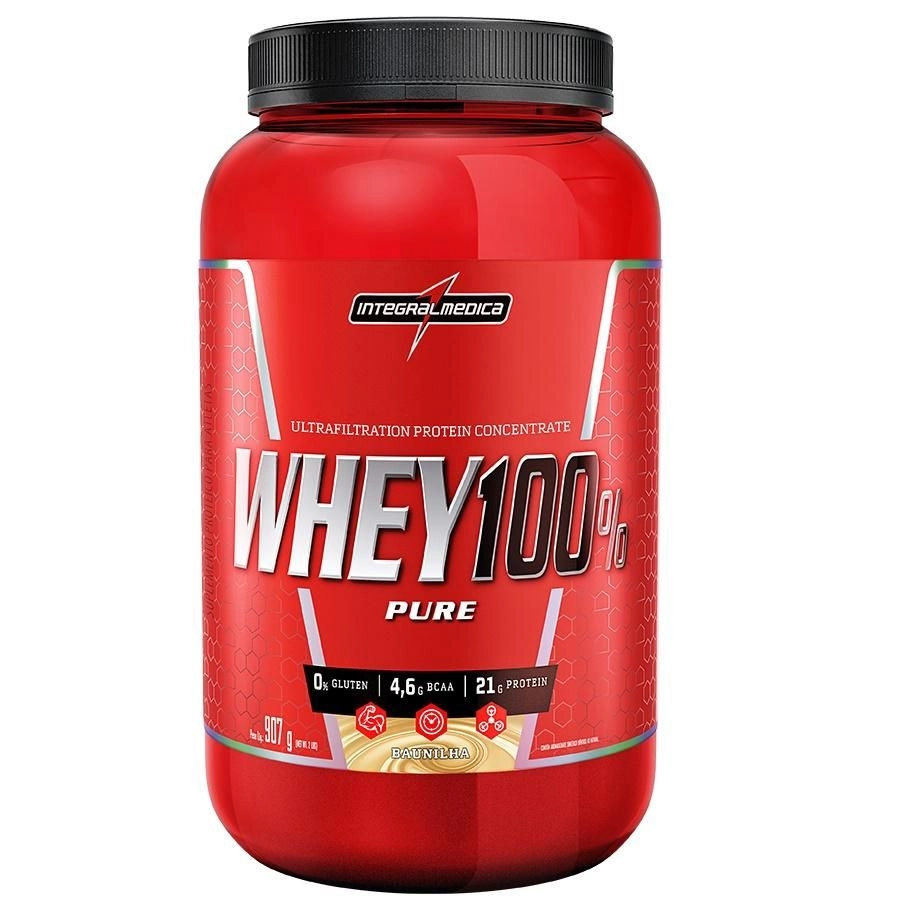WHEY 100% PURE 907g - Integralmedica - imagem 1