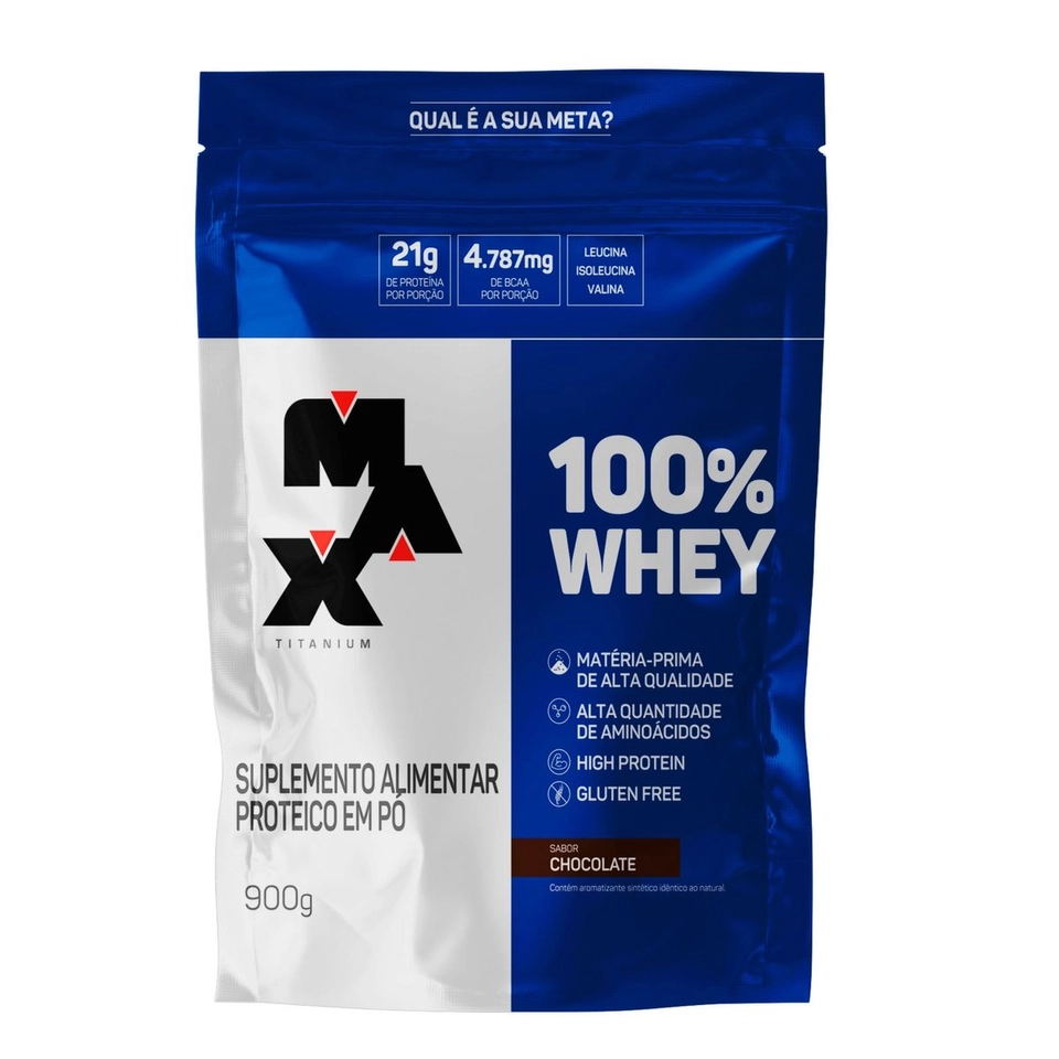  Whey 100% Refil 900G - Max Titanium - imagem 1
