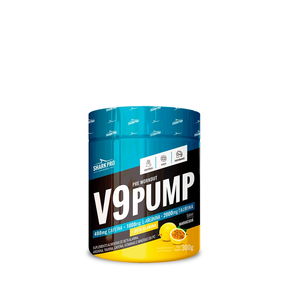 PRÉ TREINO V9 PUMP 300G - SHARK PRO - imagem 1