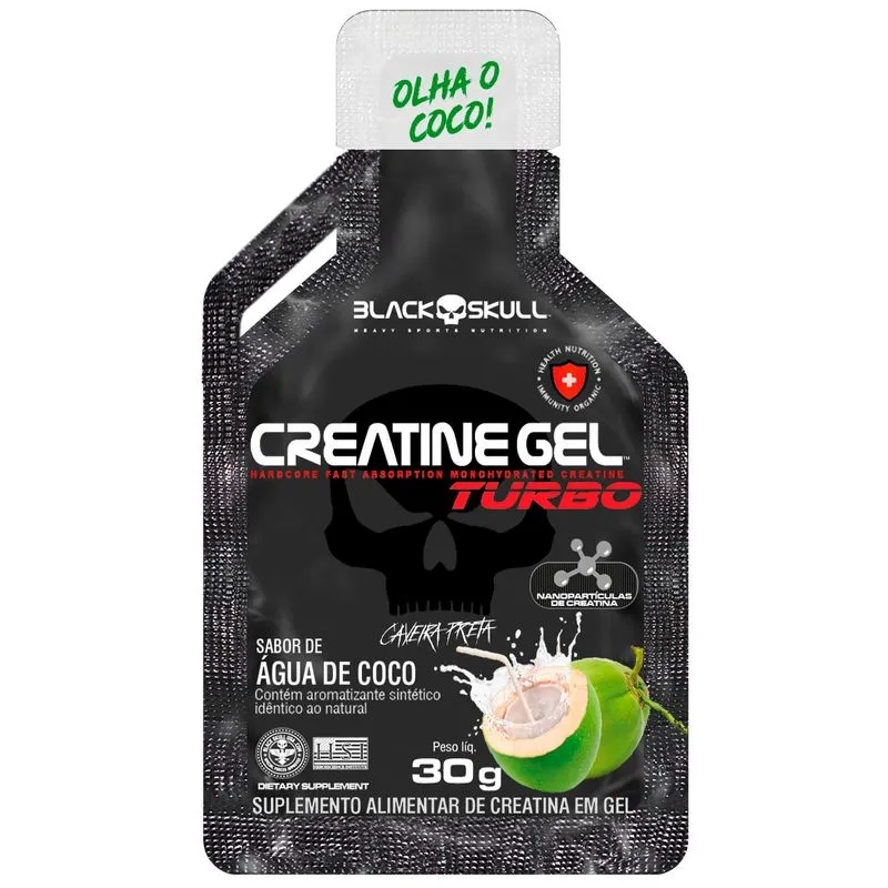 CREATINE TURBO GEL DISPLAY 300g - 10 SACHES 30G Black Skull - 3