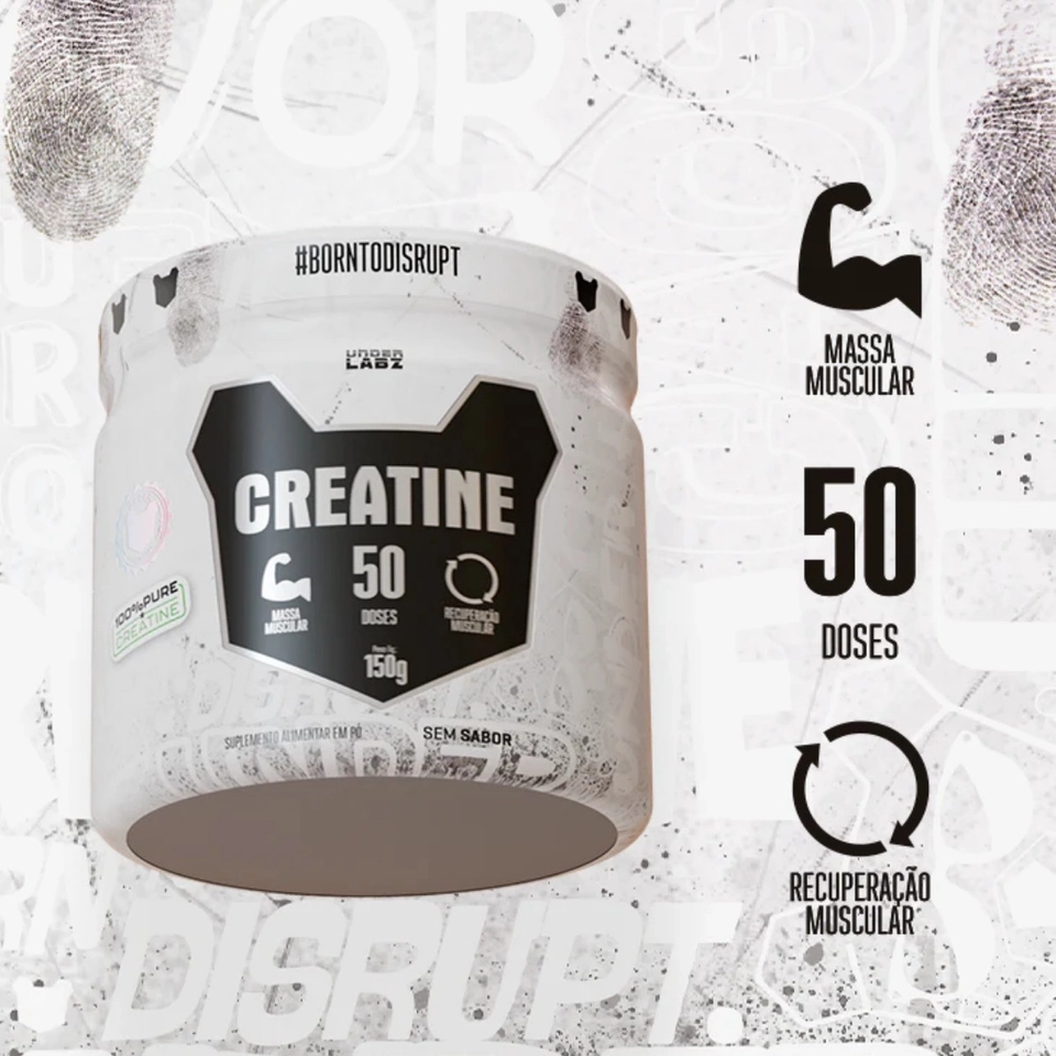Creatina BornToDisrupt Pote Com 150g Under Labz - imagem 2