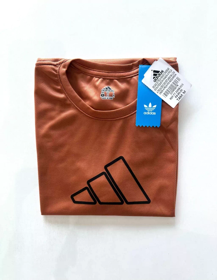 Camisa Dri Fit Adidas BIG Vazado - Marrom - imagem 1