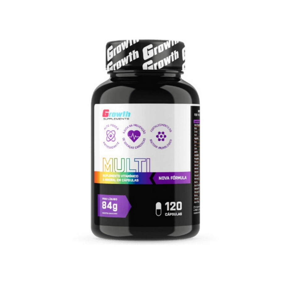 MULTIVITAMÍNICO (120 CÁPS) (NOVA FÓRMULA) - GROWTH SUPPLEMENTS - imagem 1