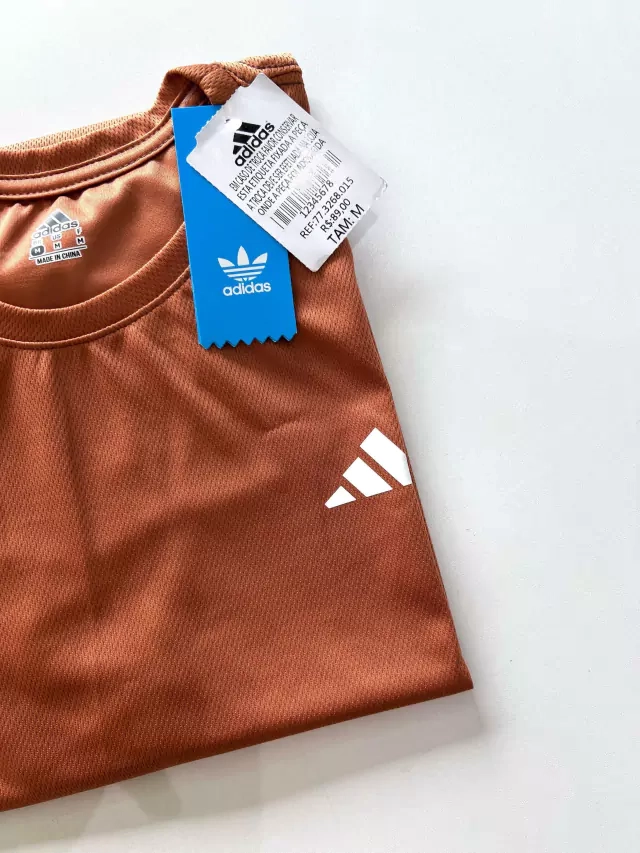 Camisa Dri Fit Adidas Básica - Marrom - imagem 3