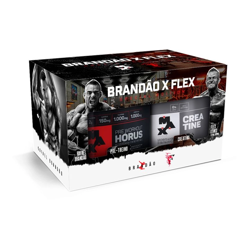 Promopack Brandão x Flex - Max Titanium pré treino 300g + Creatina - 1