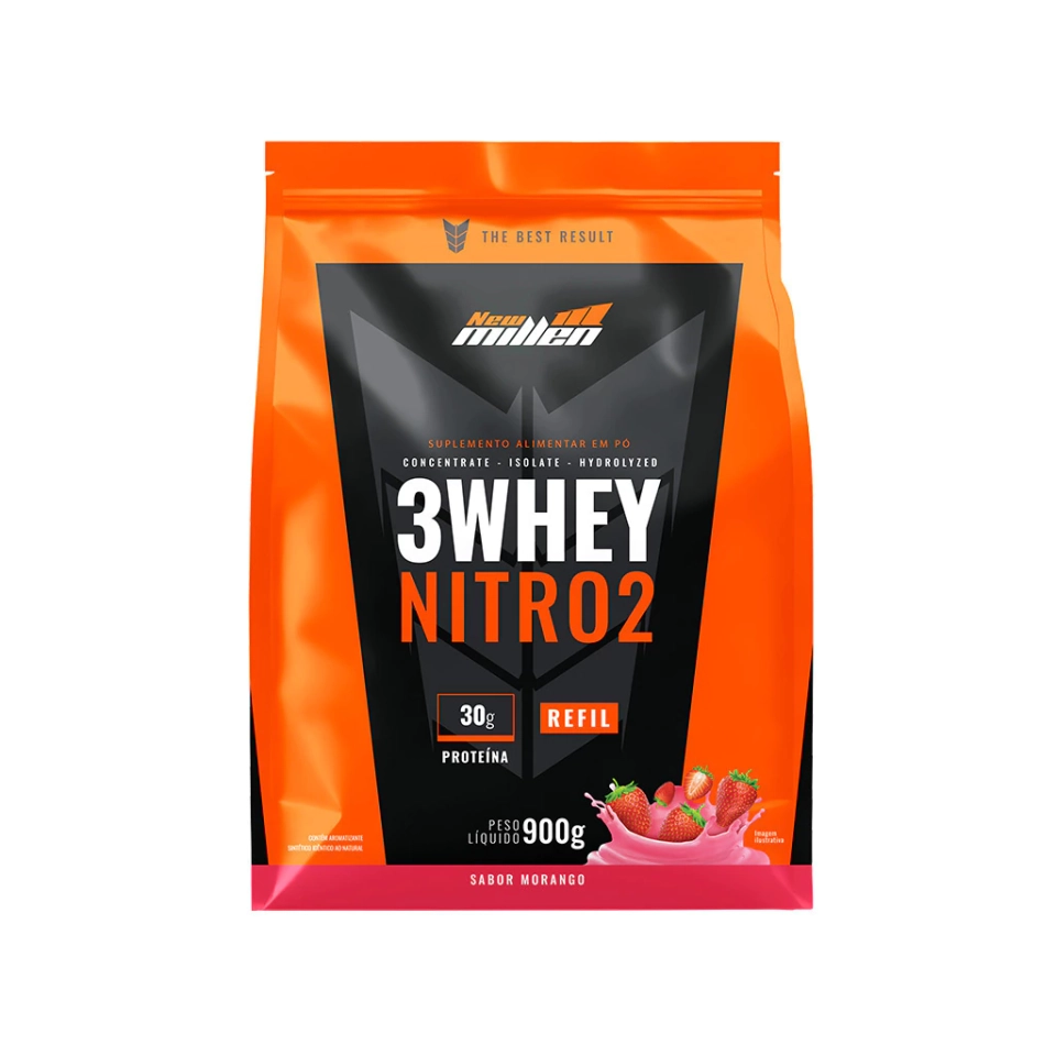 3 WHEY NITRO – REFIL DE 900G New Millen - imagem 4