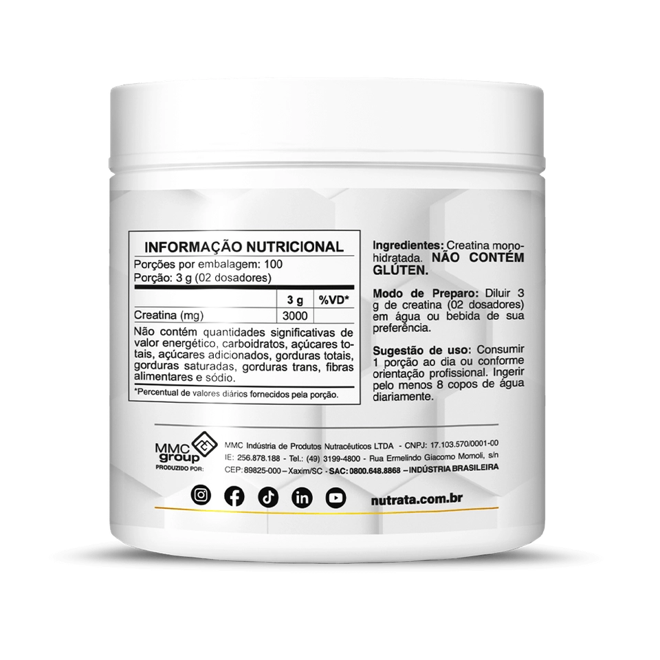 Creatina UP Nutrata 300g pura  - imagem 2
