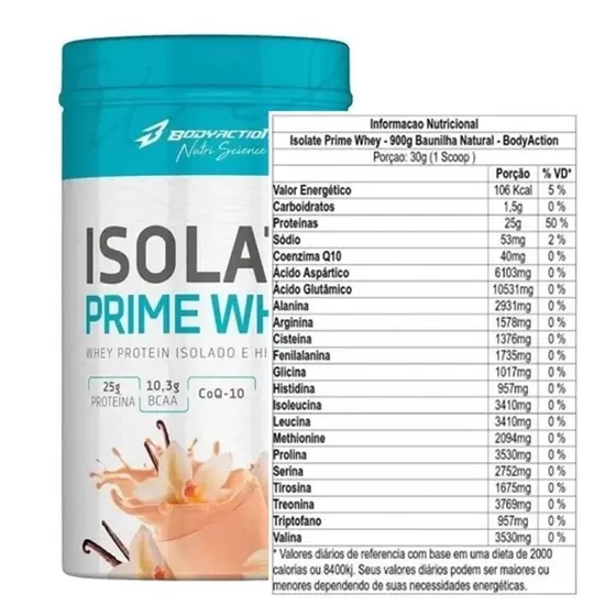 ISOLATE PRIME WHEY 900G Bodyaction - imagem 4