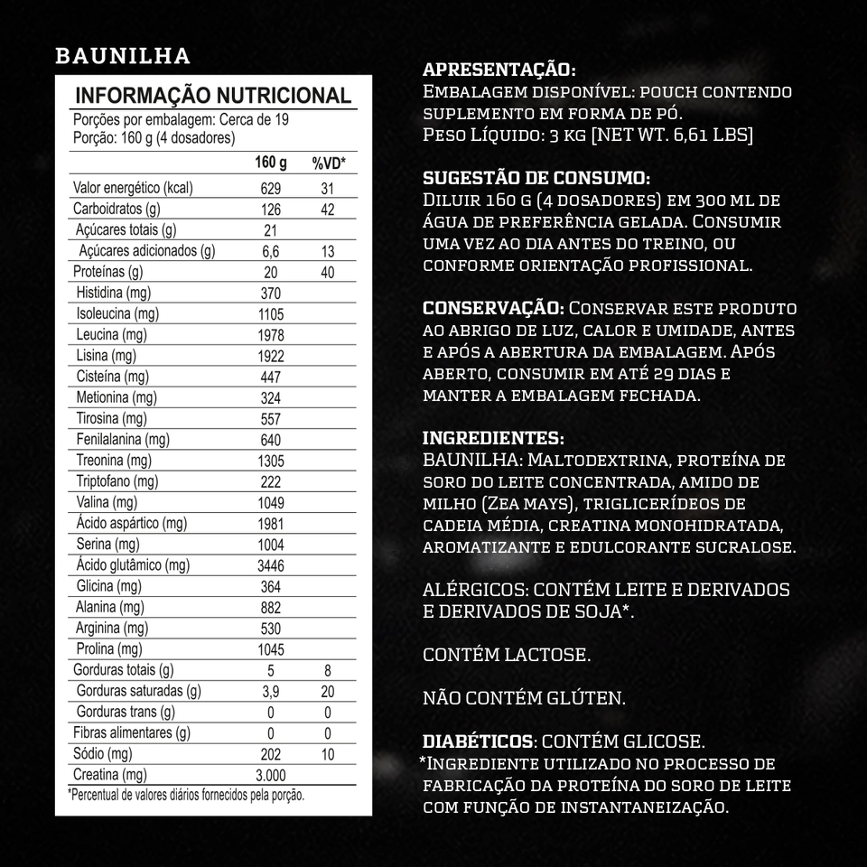 Monsterone hipercalórico 3kg Darkness   - imagem 2