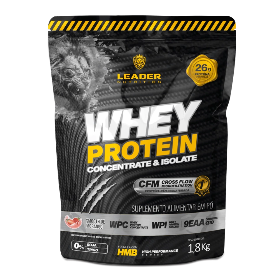 Whey Protein Concentrate  Isolate (1,8kg) Leader Nutrition - imagem 3