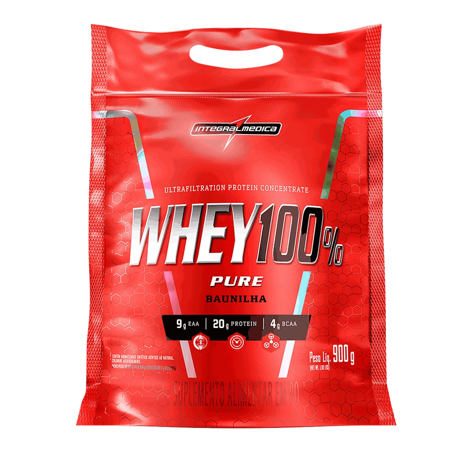 Whey Protein Concentrado (refil) 900g - Integralmedica - imagem 1