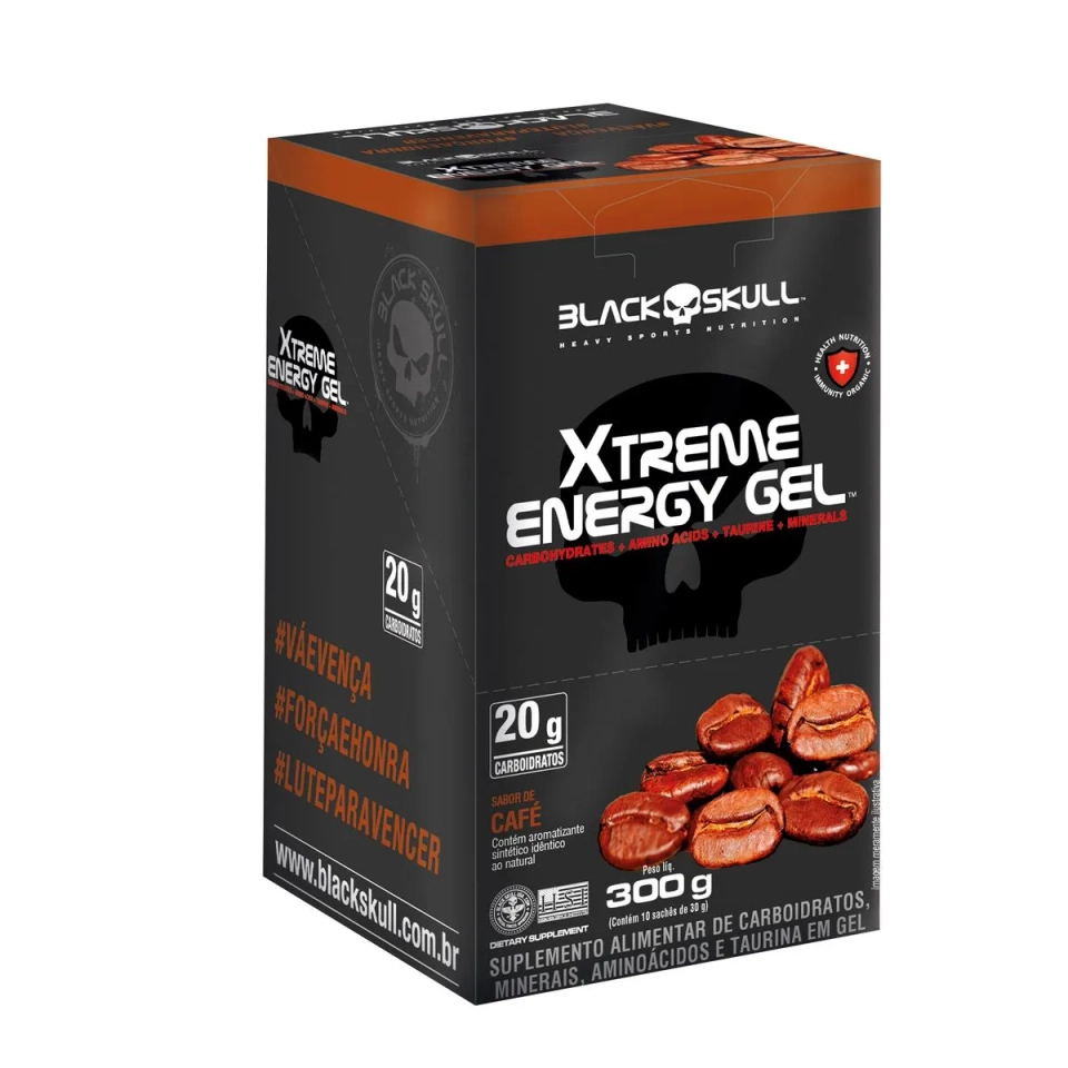 XTREME ENERGY GEL DISPLAY C/ 10 BLACK SKULL - imagem 1
