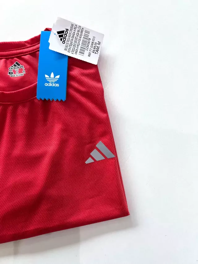 Camisa Adidas 3 Listras Refletiva - Vermelha - imagem 3