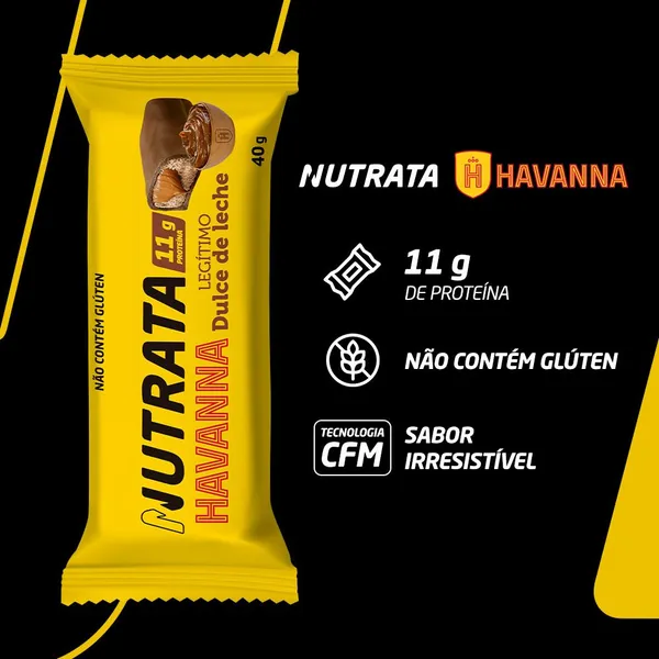 NUTRATA WHEY GREGO HAVANNA 40G  BARRA - imagem 2