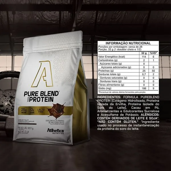 Pure Blend 100% Protein Lacto-Free (Pacote 907g) Chocolate (copia) - imagem 3