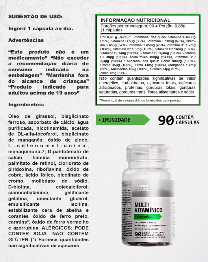 Multivitamínico (90 Caps) - Under Labz - 4