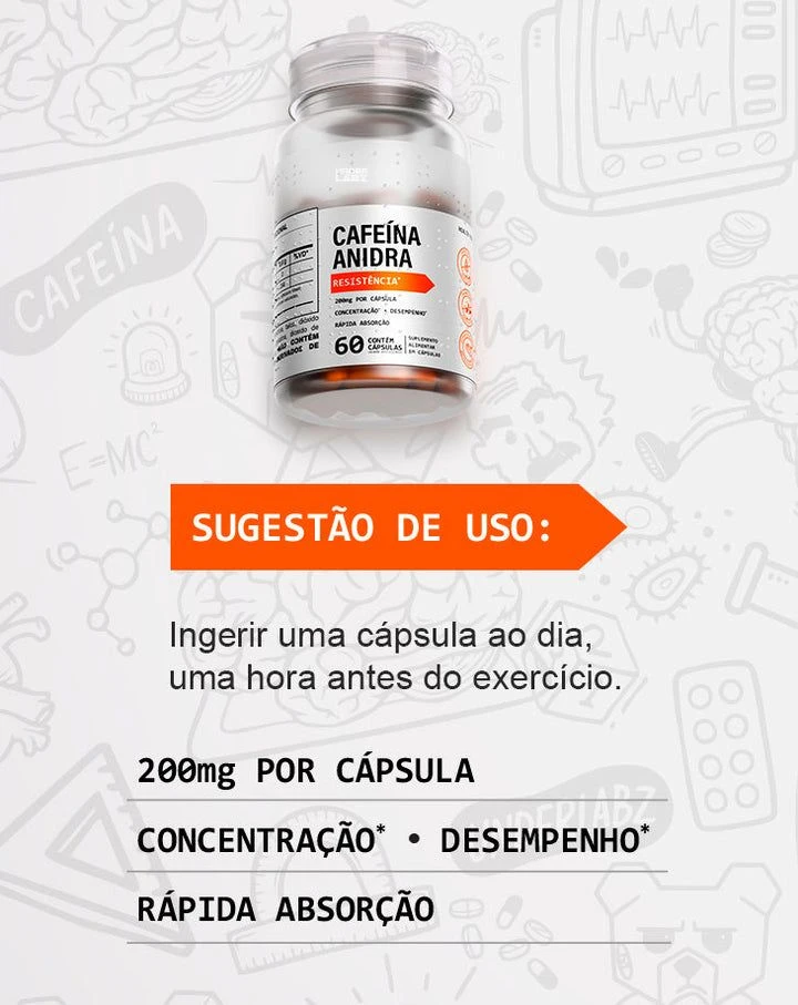 Cafeína Anidra 60 Cápsulas - Under Labz Natural - 3