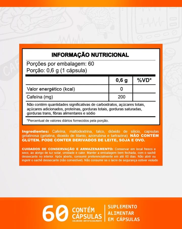 Cafeína Anidra 60 Cápsulas - Under Labz Natural - 7