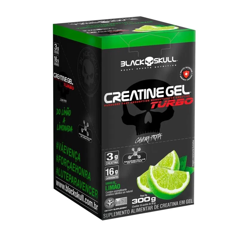 CREATINE TURBO GEL DISPLAY 300g - 10 SACHES 30G Black Skull - 1