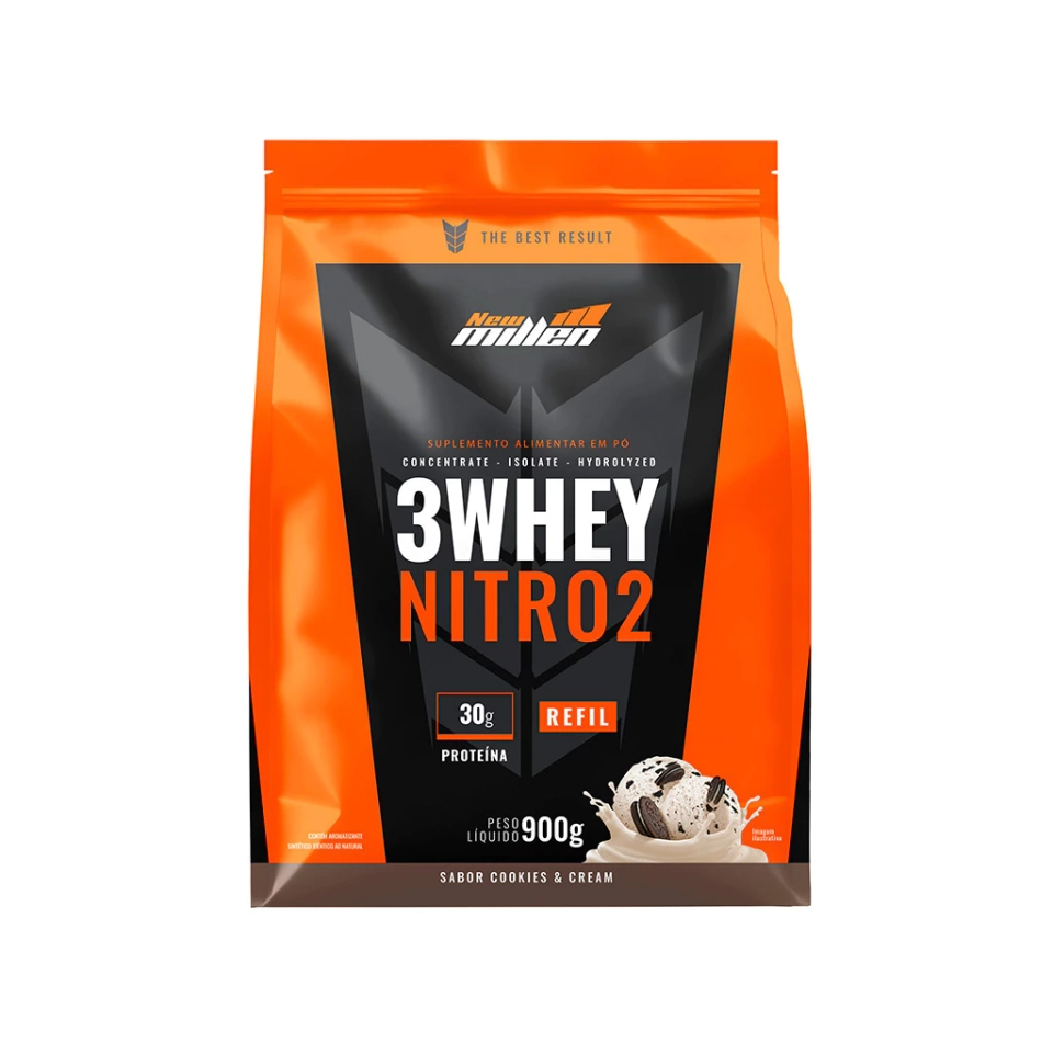 3 WHEY NITRO – REFIL DE 900G New Millen - imagem 1