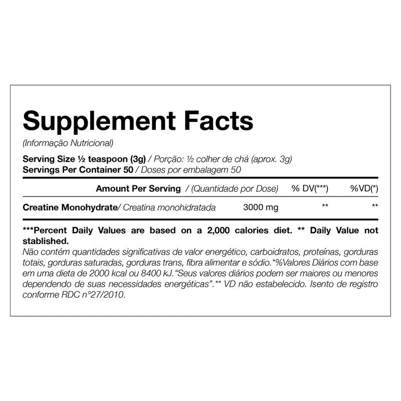 CREATINE - CREATINA MONOHIDRATADA - 300G - 2