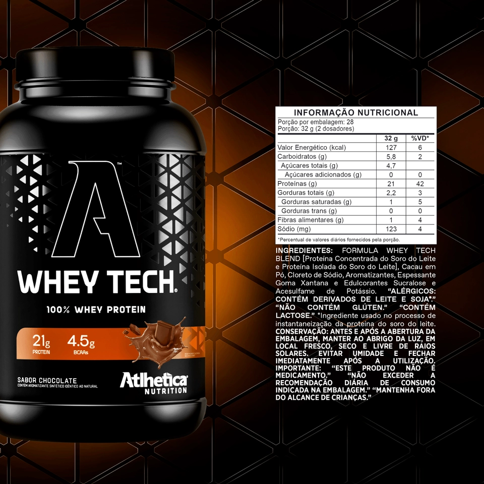 Whey Tech 900g Athletica Nutrition - 6