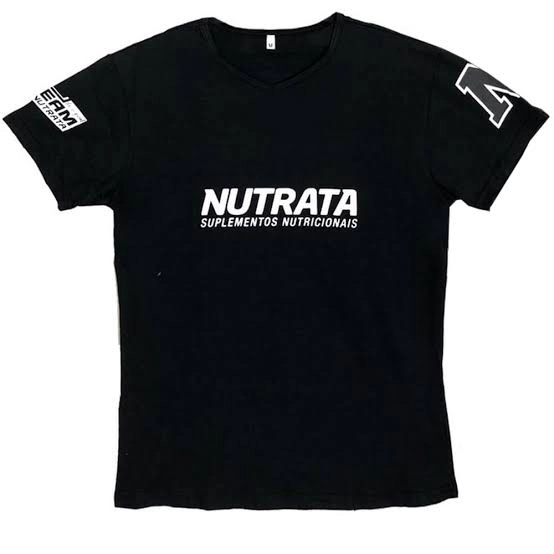Camiseta Preta The Real Life (100% Algodão) Nutrata - imagem 1