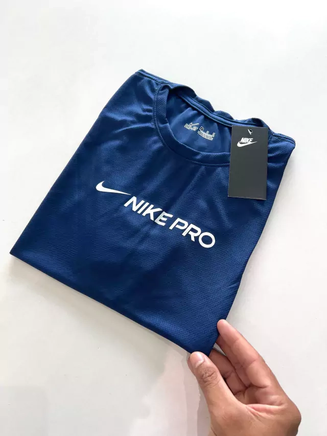 Camiseta Dri-Fit Nike Pro S/P - Azul Petroleo - imagem 4