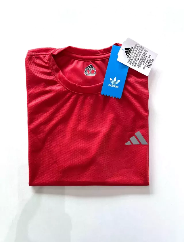 Camisa Adidas 3 Listras Refletiva - Vermelha - imagem 1