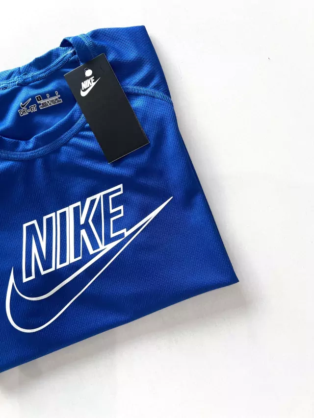 Camiseta Dri-Fit Nike Nome S/G Vazado - Azul Royal - imagem 3
