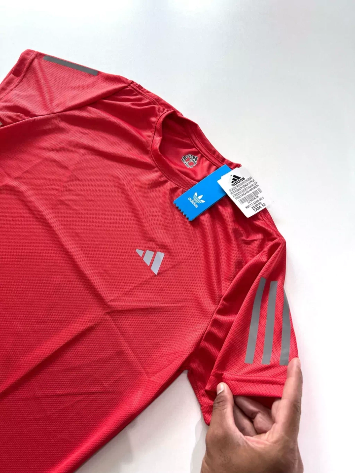 Camisa Adidas 3 Listras Refletiva - Vermelha - imagem 4