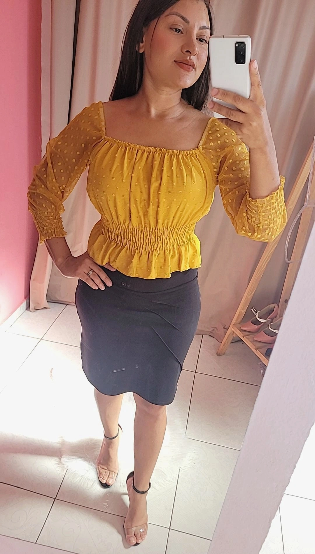 Blusa manga de tule - imagem 3