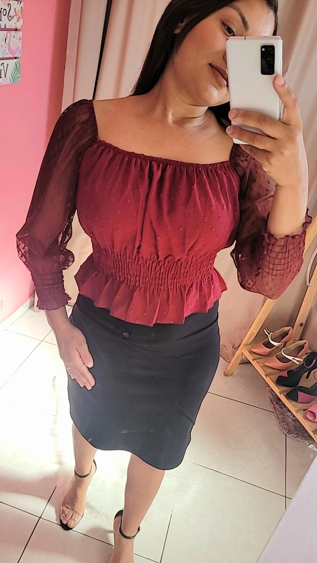 Blusa manga de tule - 7