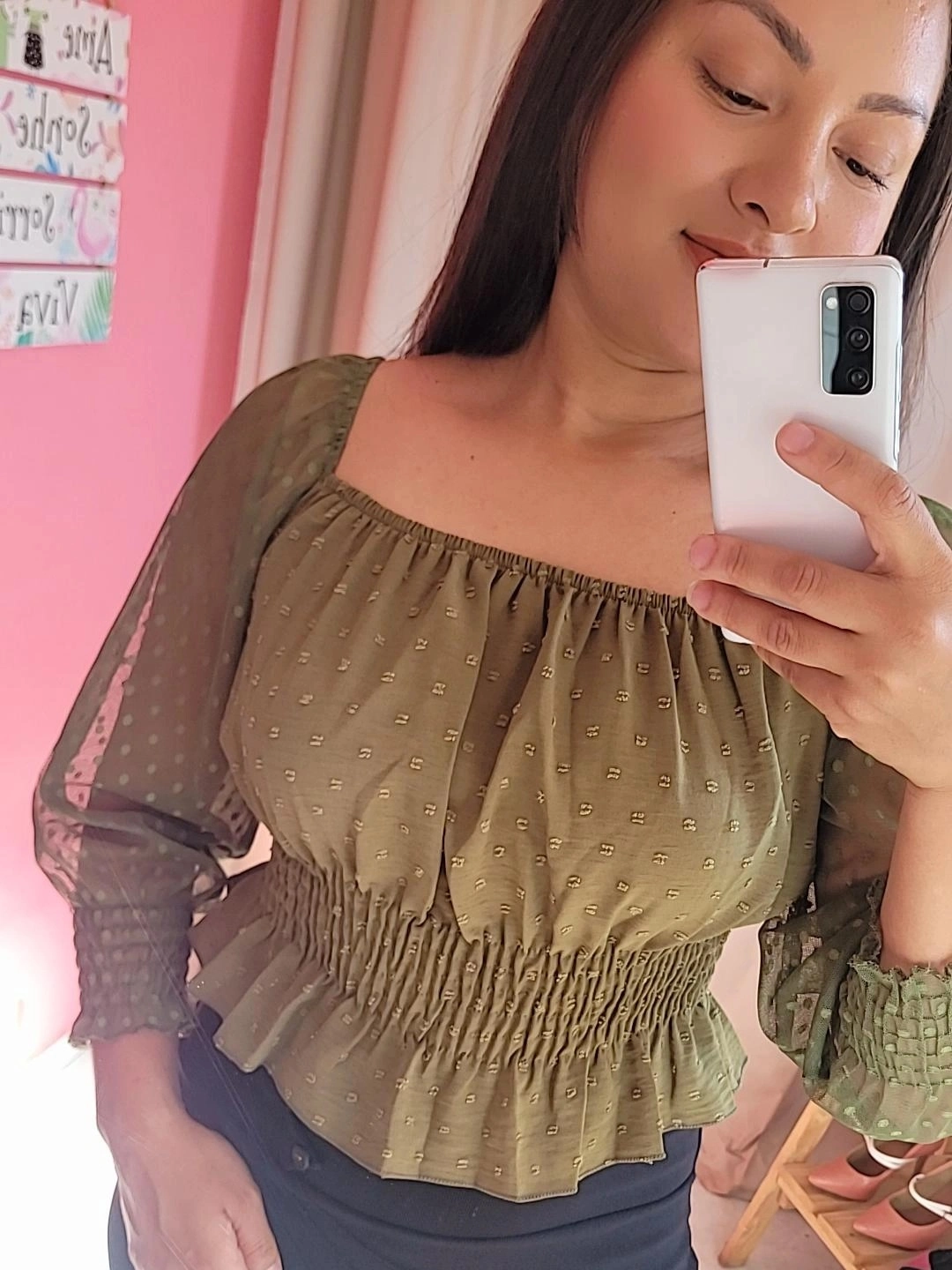 Blusa manga de tule - imagem 4