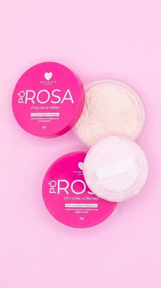 Pó Facial Ultrafino Rosa com Aplicador - Forever You - 2
