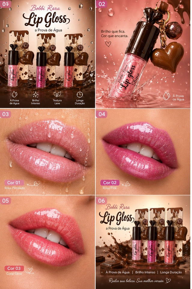 Lip Gloss Shine COOKIE - A Prova de Água - imagem 2