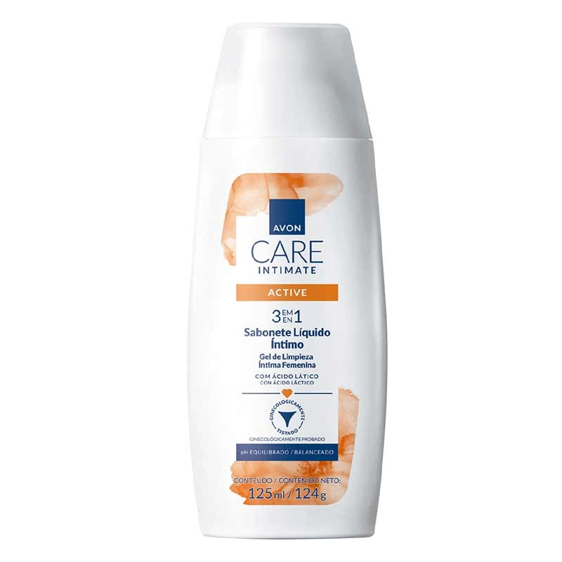 Avon Care Intimate Sabonete Líquido Íntimo Active 125ml - imagem 1