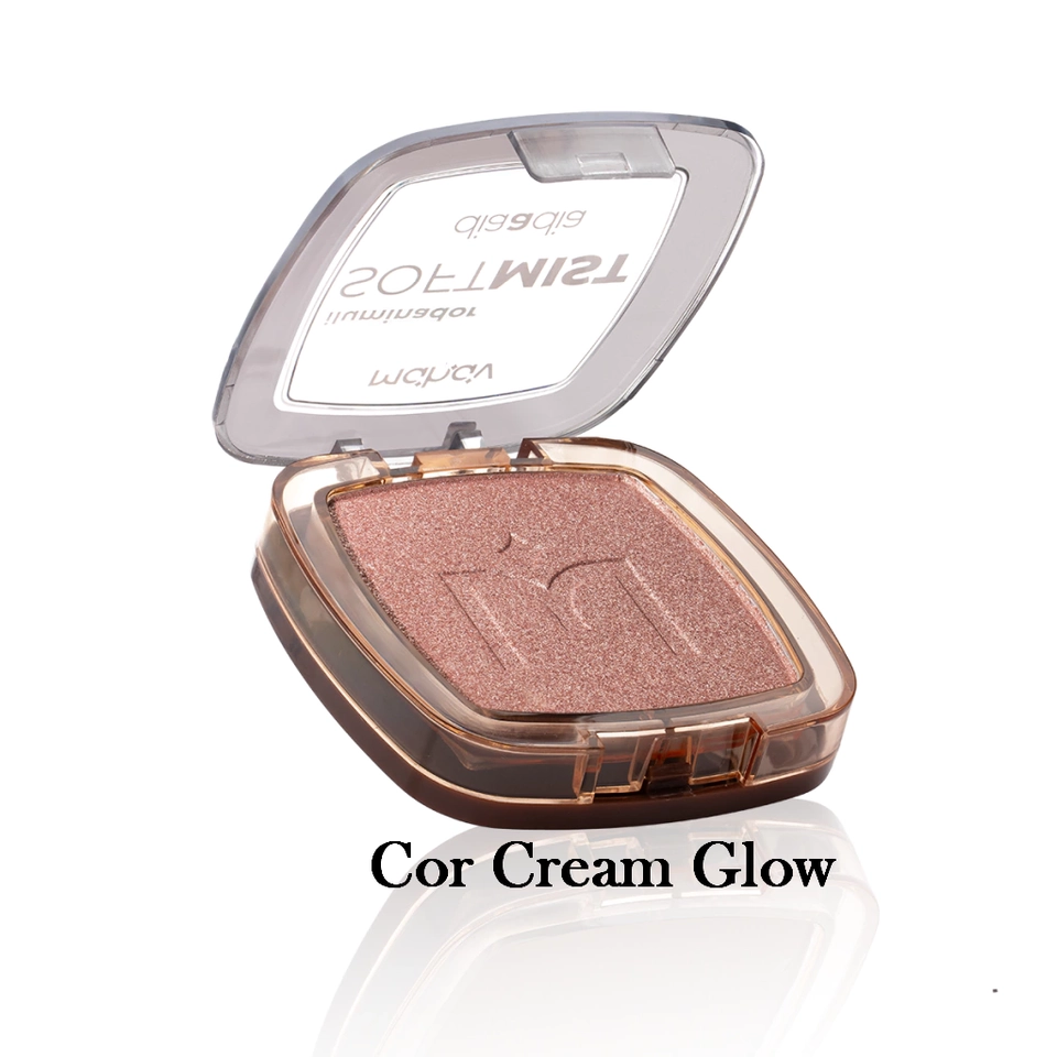 Iluminador Facial Em Pó Compacto Soft Mist Dia a Dia Mahav Cor Cream Glow - imagem 1