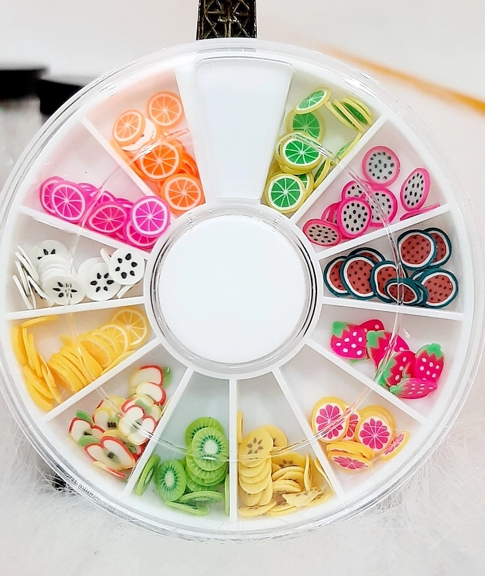 Disco Fimo Fatiado Slime Unhas Decoração Encapsulamento 5mm - imagem 1