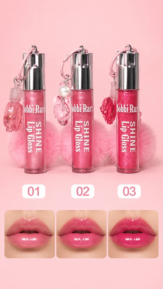 Lilp Gloss duo, com pingente pompom - imagem 1