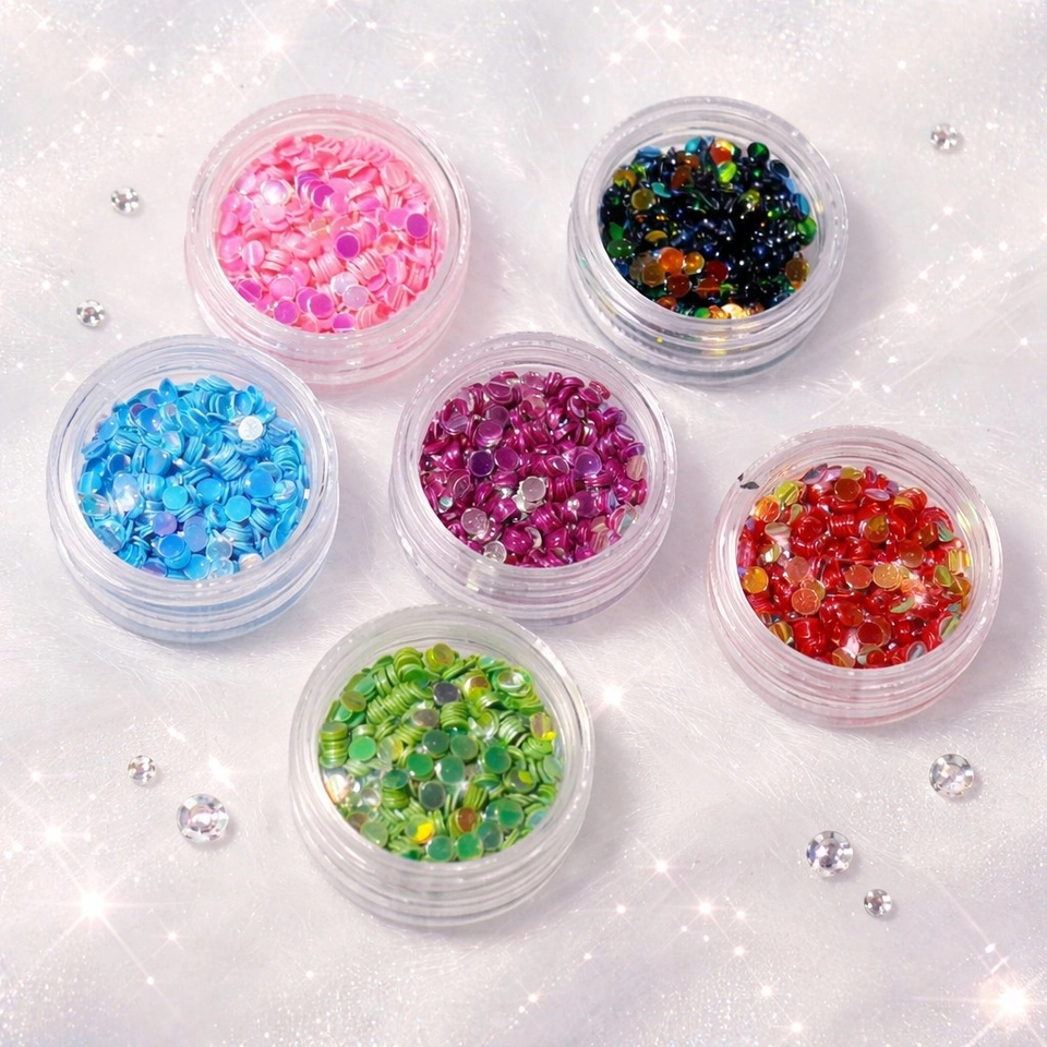 Kit Strass para Unhas Nail Art 6 Cores Pedrarias para Decoração de Unhas Manicure - imagem 2