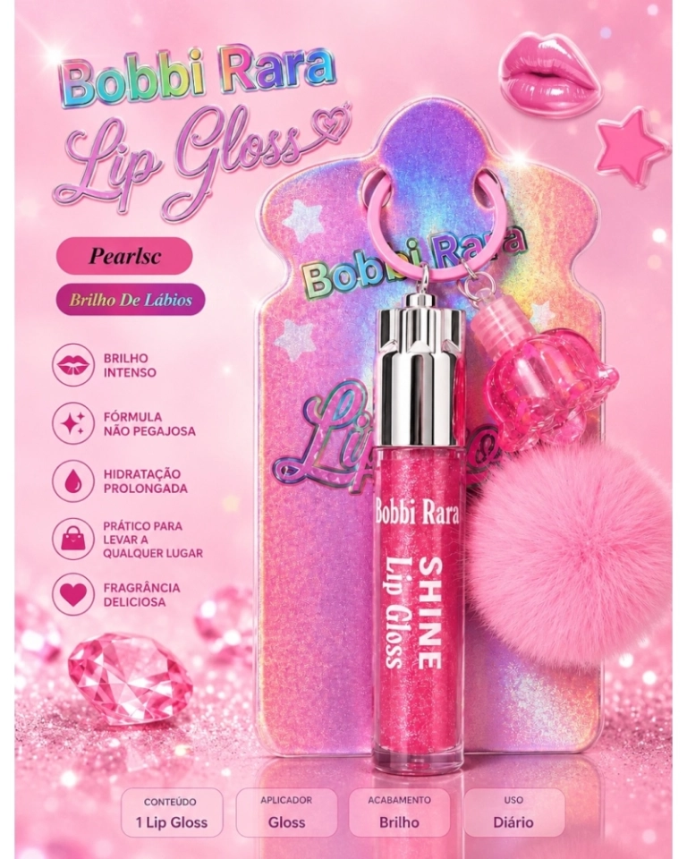 Lilp Gloss duo, com pingente pompom - imagem 3