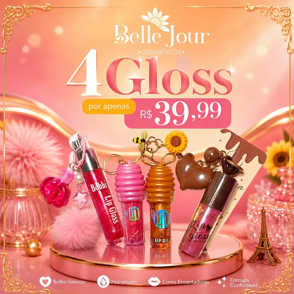 Kit com 4 Gloss