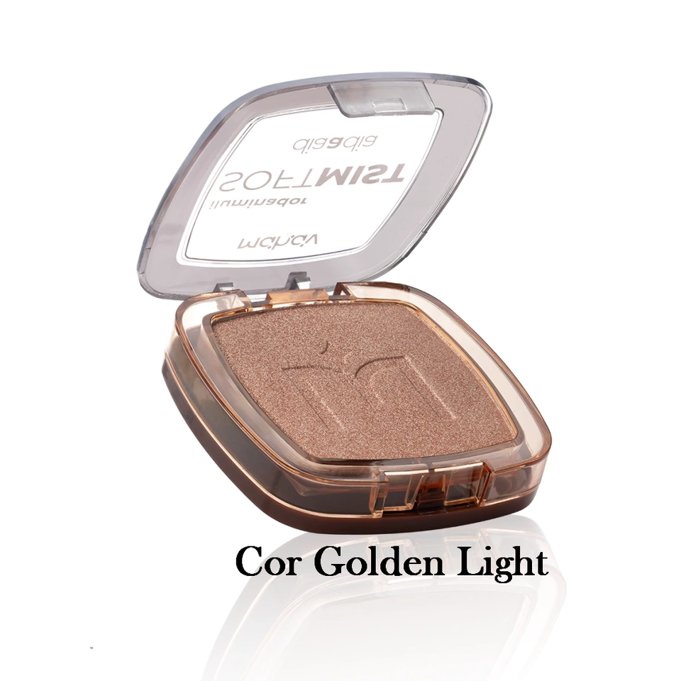 Iluminador Facial Em Pó Compacto Soft Mist Dia a Dia Mahav Cor Golden Light - imagem 1